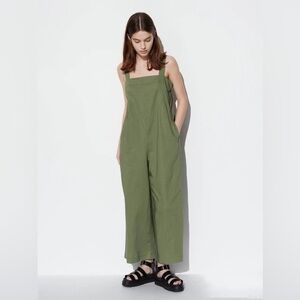 Uniqlo Linen Blend Jumpsuit | Olive